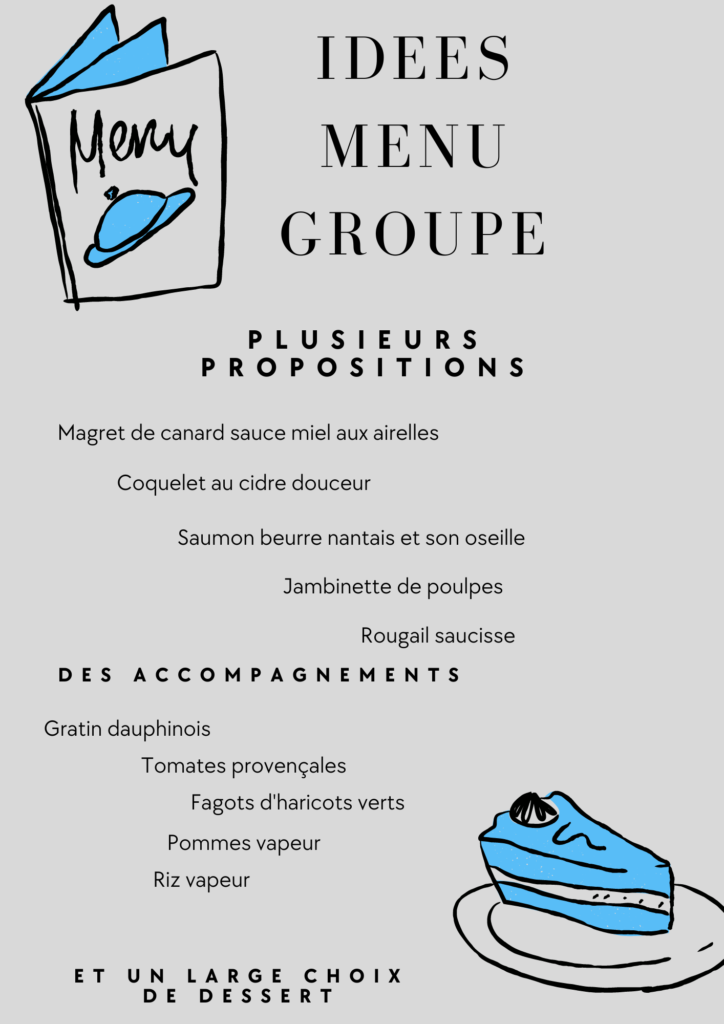 idée menu groupe